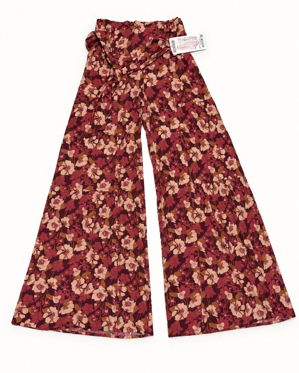 NWT Rewash Floral Tie-Waist Wide-Leg Palazzo Pants Size Small Rayon